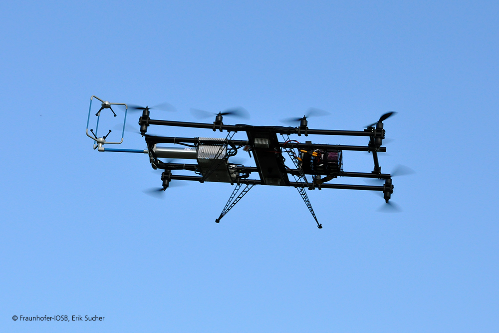 Measurement of the optical lumps with the help of a drone 