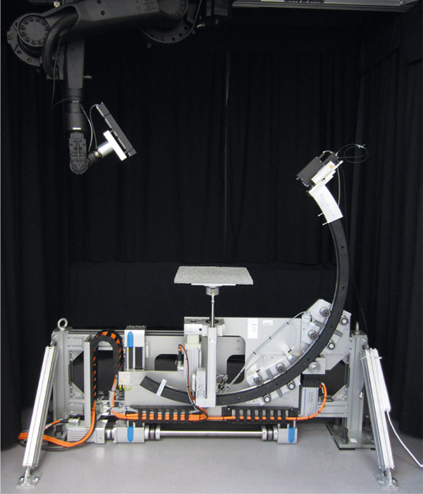 Automated goniometer at Fraunhofer IOSB for the measurements.