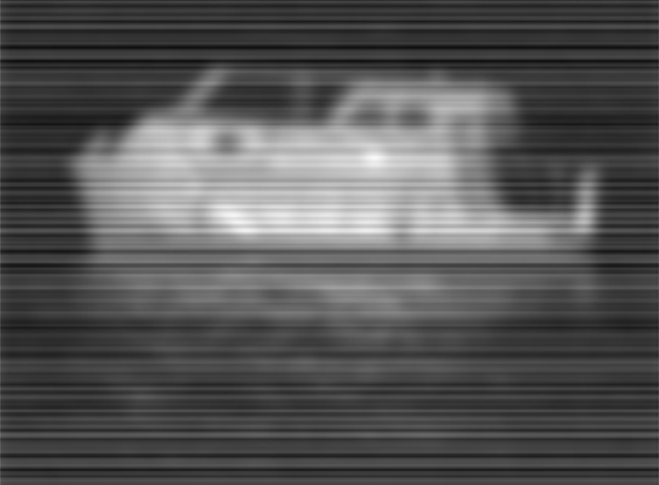 Simulated output image of a scanning thermal imager.